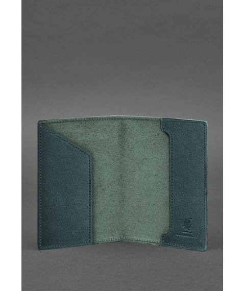 Leather cover for military ID 7.0 green