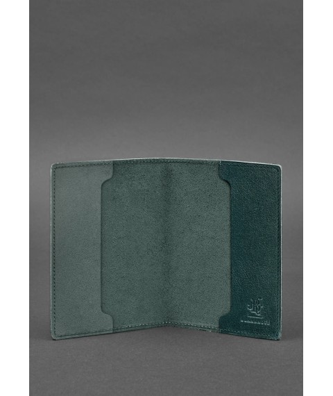 Leather cover for military ID 7.0 green