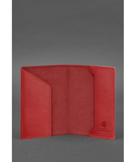 Leather cover for military ID 7.0 red