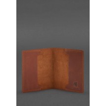 Leather cover for officer's ID 9.2 light brown Crazy Horse