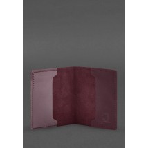 Leather cover for officer's ID 9.2 burgundy Crazy Horse