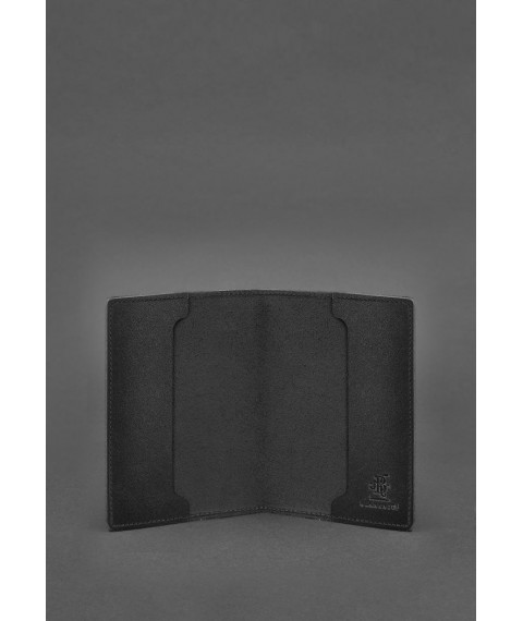 Leather cover for officer's ID 9.0 Black