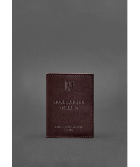 Leather cover for officer ID 9.0 burgundy
