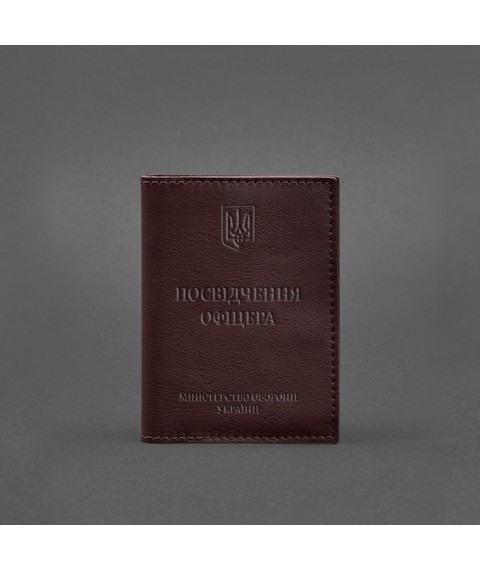 Leather cover for officer ID 9.0 burgundy
