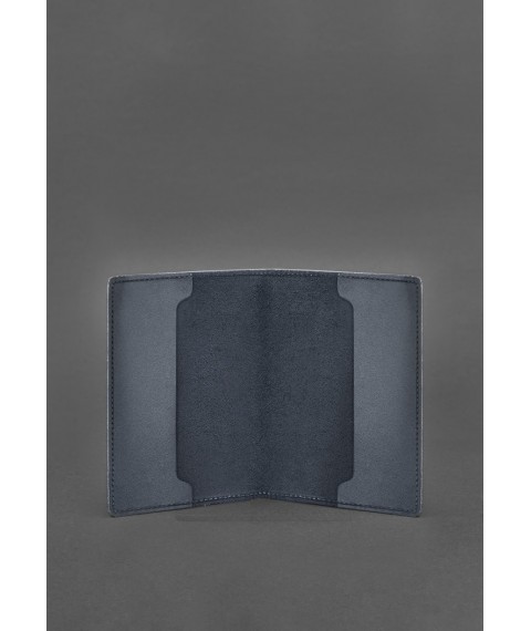Leather cover for officer ID 9.0 dark blue