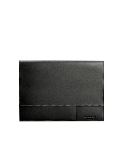 Leather document folder A4 (with magnets) black