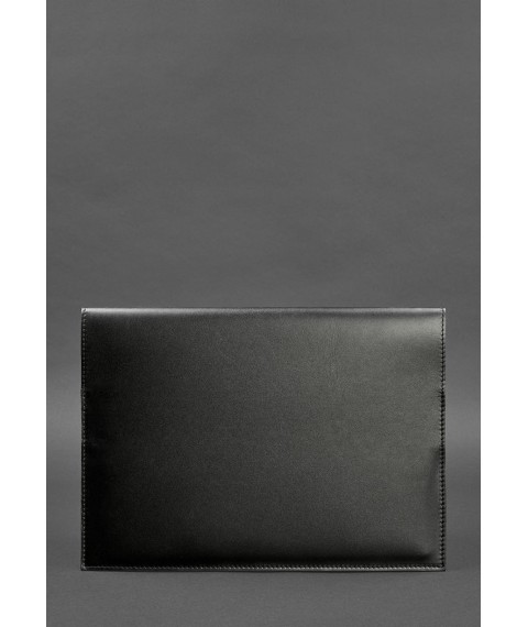 Leather document folder A4 (with magnets) black