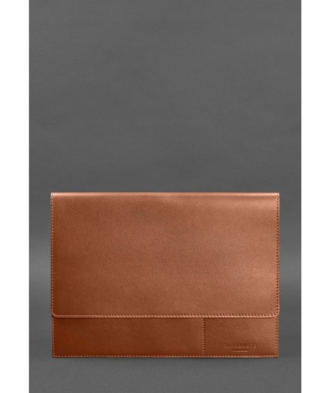 Leather document folder A4 (with magnets) light brown