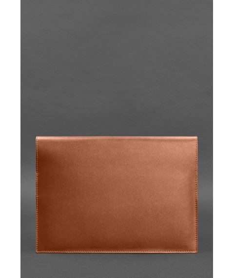 Leather document folder A4 (with magnets) light brown