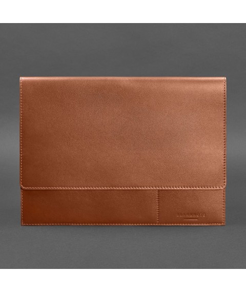 Leather document folder A4 (with magnets) light brown