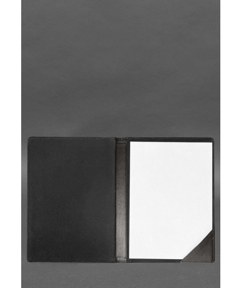 Leather document folder for signature, dark brown