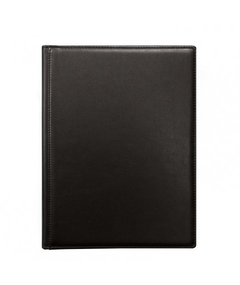 Leather document folder for signature, dark brown