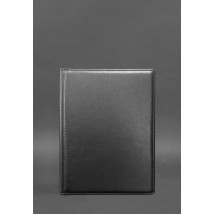 Leather folder for documents for signature, black