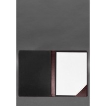 Leather folder for documents for signature, burgundy