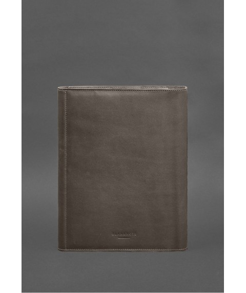 Leather document folder "Family" A4 on a segregator with files, dark beige