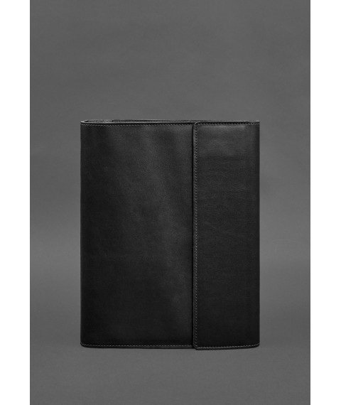 Leather document folder "Family" A4 on a segregator with files, black