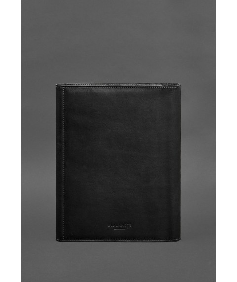 Leather document folder "Family" A4 on a segregator with files, black