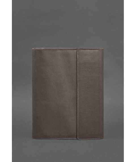 Leather document folder "Family" A4 Dark beige