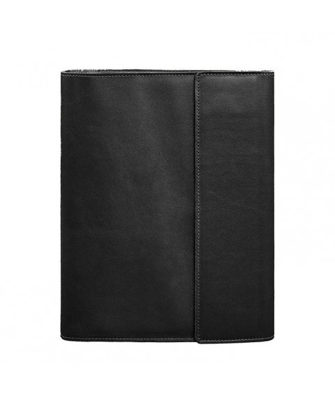 Leather document folder "Family" A4 Black