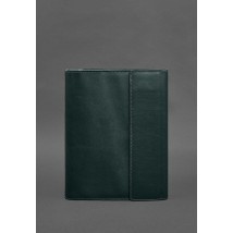 Leather document folder "Family" A4 Green