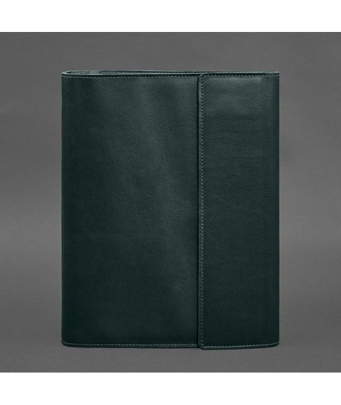 Leather document folder "Family" A4 Green