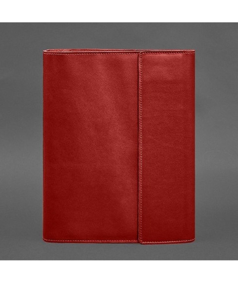 Leather document folder "Family" A4 Red