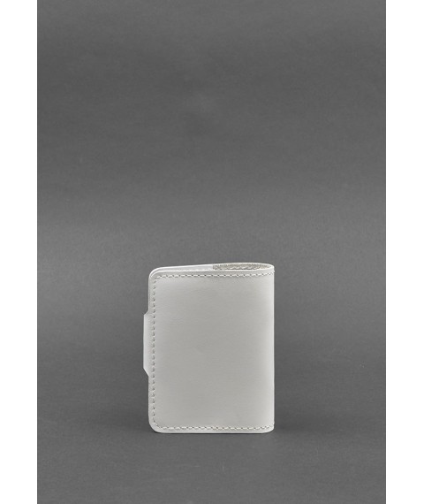 Women's leather card case 7.1 (Book) white