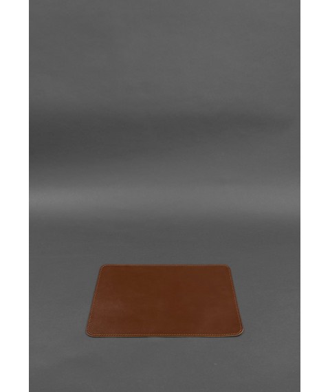 Mouse pad made of genuine leather 1.0 light brown crust
