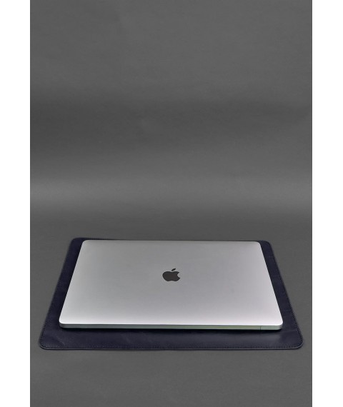 Desk set made of genuine leather 1.0 dark blue crust