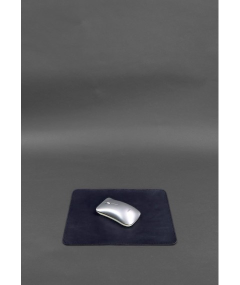 Desk set made of genuine leather 1.0 dark blue crust