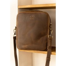 Кожаная сумка Challenger S темно-коричневая винтажная