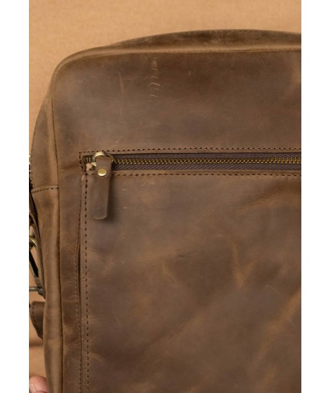 Challenger S leather bag dark brown vintage