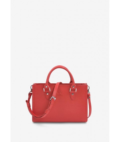 Women's leather bag Fancy red Saffiano