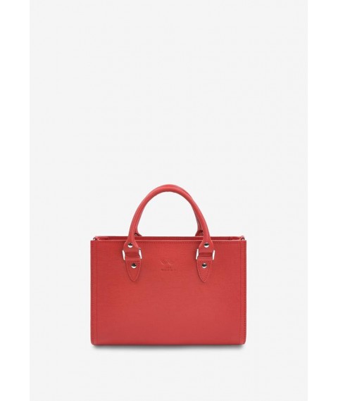 Women's leather bag Fancy red Saffiano
