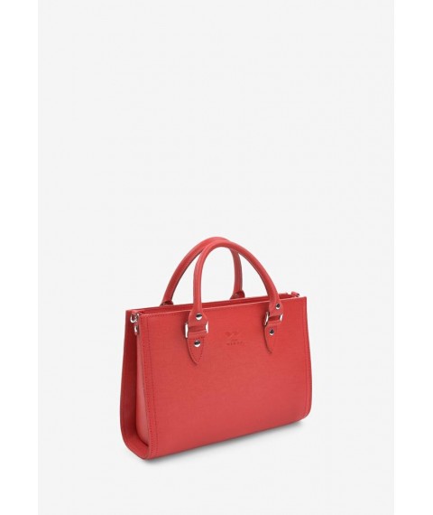Женская кожаная сумка Fancy червоний Saffiano