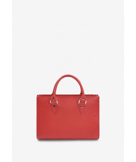 Women's leather bag Fancy red Saffiano