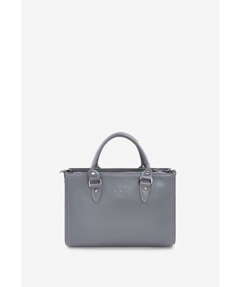 Women's leather bag Fancy gray crust