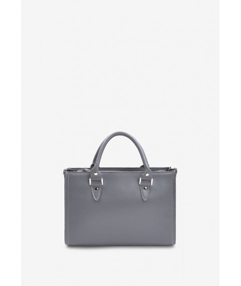 Women's leather bag Fancy gray crust