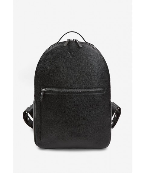 Leather backpack Groove L black flotar