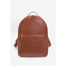Leather backpack Groove L light brown