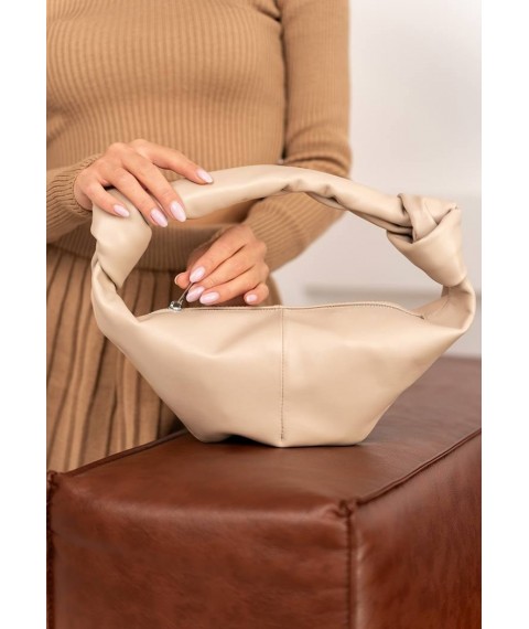 Women's leather bag Kalach Light beige
