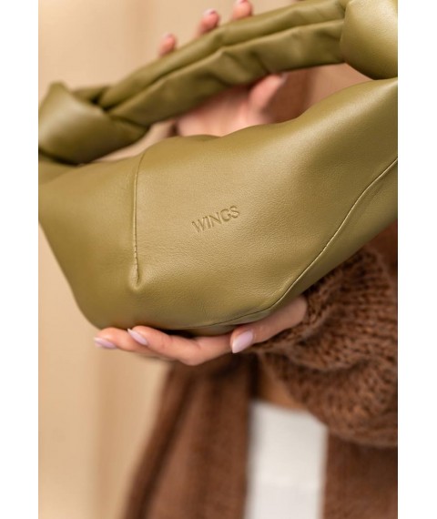 Women's leather bag Kalach Olive