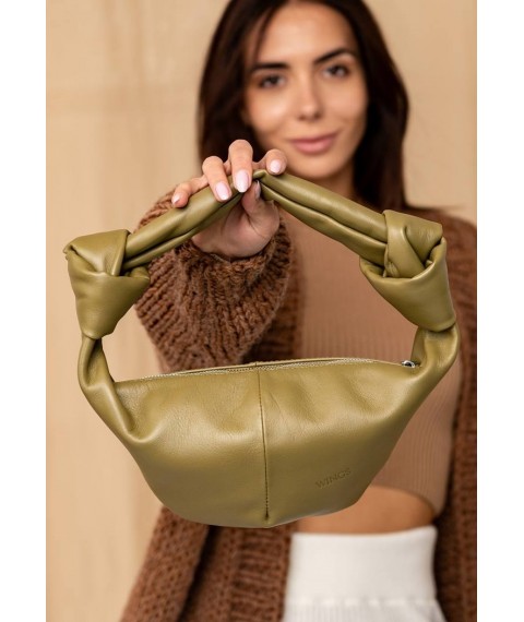 Women's leather bag Kalach Olive