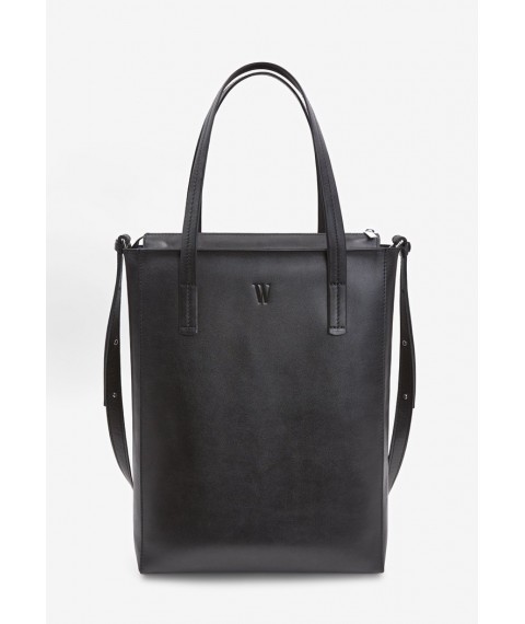 Leather shopper Nancy black