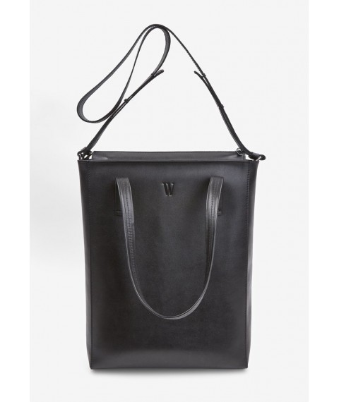 Leather shopper Nancy black