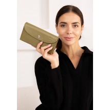 Шкіряний гаманець Smart Wallet оливкова краста