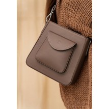 Women's leather bag Stella dark beige