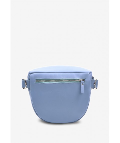 Leather crossbody belt bag Vacation blue crust