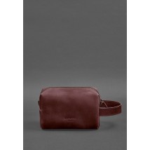 Leather cosmetic bag 5.0 Burgundy Crazy Horse