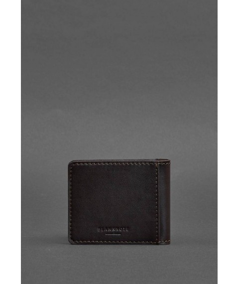 Leather cover for ID card with coat of arms, dark brown